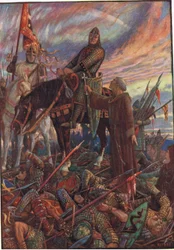 Nach der Schlacht von Hastings, Illustration aus „A History of England“ von Rudyard Kipling, 1911