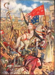 Richard Löwenherz bei den Kreuzzügen, Illustration aus 