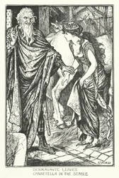 Scioravante lässt Cannetella im Stall zurück (Gravur)