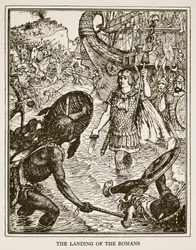 Die Landung der Römer, Illustration aus 
