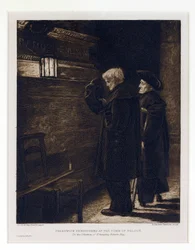 Zwei Bewohner des Greenwich Hospital, gesammelt vom Grab von Horatio Nelson (1758-1805) in der Krypta der St. Paul