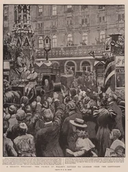 Ein herzlicher Empfang, die Rückkehr des Prinzen von Wales aus dem Kontinent