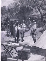 Cronjes Kapitulation, Illustration aus Cassells Geschichte Englands, 1900er Jahre