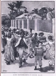 Sklavenemanzipationsfest in Barbados 1834