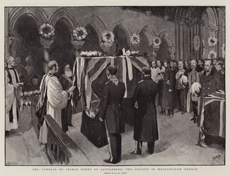 Das Begräbnis von Prinz Henry von Battenberg, der Gottesdienst in der Kirche von Whippingham