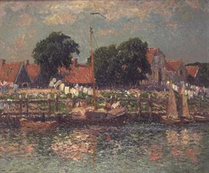 Am Ufer eines Flusses in Holland
