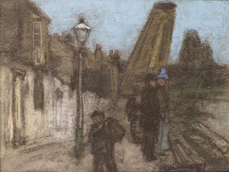 Haus an einem Ufer der Themse