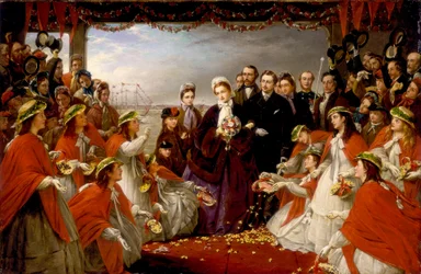 Die Landung von H.R.H. Prinzessin Alexandra in Gravesend, 7. März 1863