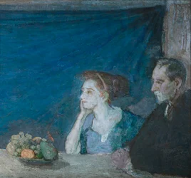 Porträt von Herrn und Frau Atherton Curtis mit Stillleben