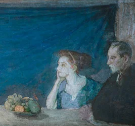 Porträt von Mr. und Mrs. Atherton Curtis mit Stillleben, n.d.
