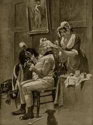 Vorbereitung auf die Parade, 1799, Illustration aus 