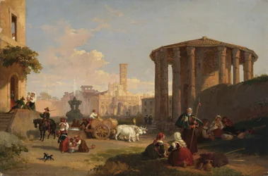 Der Tempel der Vesta, die Piazza di Bocca di Verita