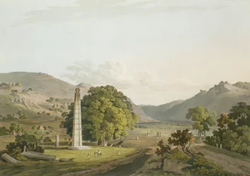Der Obelisk von Axum, graviert von Daniel Havell, 1809