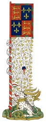 Banner der Wappen von England und Frankreich, geviertelt, ca. 1445