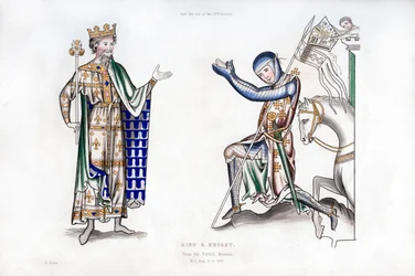 König und Ritter, spätes 12. Jahrhundert, 1843