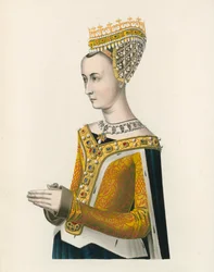 Margarete, Königin von Jakob III. von Schottland (Halbporträt)