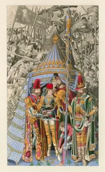 Pyrrhus erhält die Ritterwürde, frühes 15. Jahrhundert