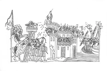 Belagerungsszene, ca. 1260, 1843