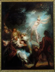 Der verfluchte Wald. Gemälde von Henry Singleton (1766-1839)