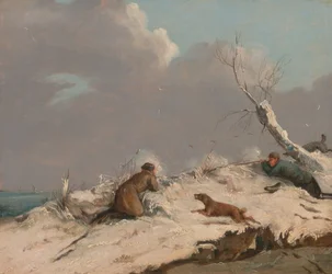 Entenjagd im Winter