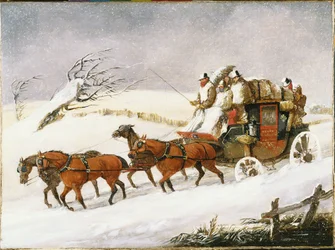Der Dover-nach-London Kutschwagen: Im Winter