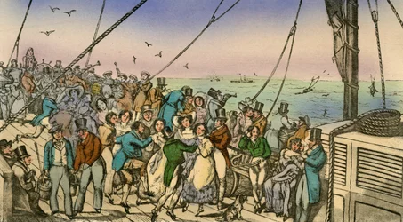 Die Freuden eines Margate-Dampfschiffs, 1838