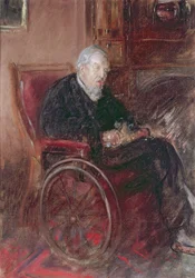 Henry Tonks Vater im Rollstuhl