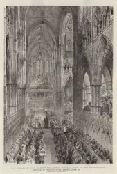 Das Jubiläum Ihrer Majestät der Königin, Gesamtansicht des Dankgottesdienstes in der Westminster Abbey, 21. Juni
