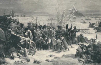 Marschall Ney hält die Nachhut der Großen Armee