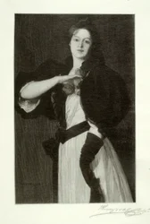 Junge Frau mit Mohnblumen