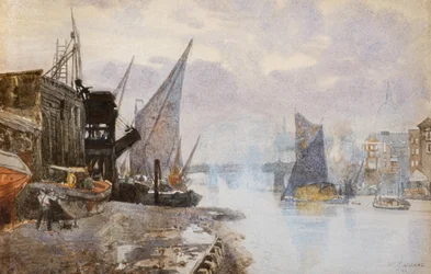 Schiffe auf der Themse bei Bankside, ca. 1884