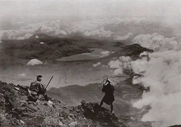 Zwei Meilen über den Wolken, "Drei-Tage-Mond"-See vom Gipfel des Fuji