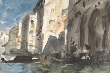 Brücke am Canal Grande, Venedig, 19. Jahrhundert