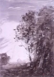 Landschaft mit Bäumen