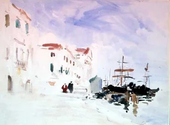 Schiffe vor Anker in der Nähe des Redentore, Venedig