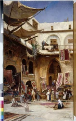 Teppichhändler in den Straßen des Istanbuler Stadtteils Stamboul