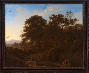 Landschaft mit Reisenden