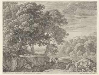 Heilige Familie mit Esel und Cherubinen