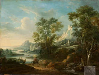 Gebirgslandschaft mit Fluss