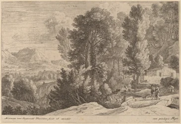 Landschaft mit Wäscherinnen