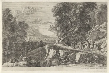 Landschaft mit zwei Reitern