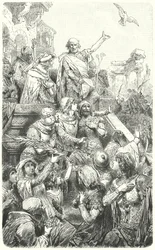 Cola di Rienzo gibt dem Volk von Rom eine neue Verfassung, 1347