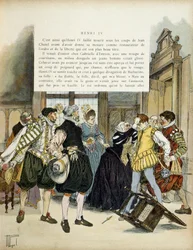 Der Angriff von Jean Chatel am 27. Dezember 1594, der das Hotel von Gabrielle d
