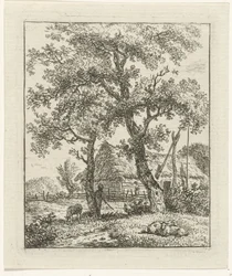 Bauernhof und Schäfer