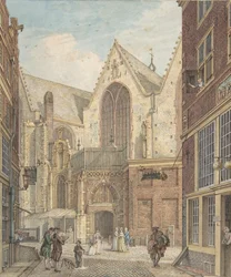 Ansicht der alten Kirche von Amsterdam