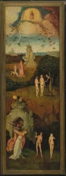 Der Heuwagen (Triptychon). Linke Tafel