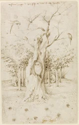 Der Wald hat Ohren, das Feld hat Augen, Größe: 20,2 x 12,7, ca. 1500-1515, Staatliche Museen, Berlin