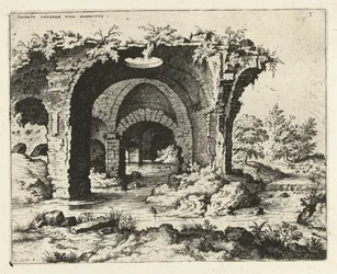 Ansicht einer Ruine in Rom