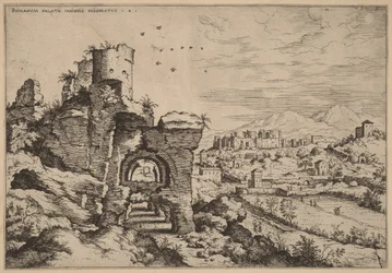 Ruinen auf dem Palatin, Blick auf die Caracalla-Thermen