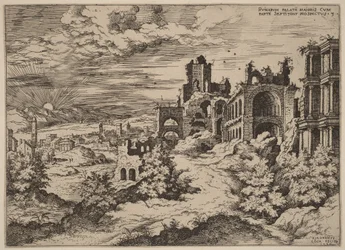 Ruinen auf dem Palatin mit Panoramablick